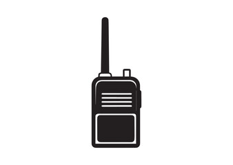 Walkie talkie silhouette, Walkie talkie Icon, Walkie talkie Black vector