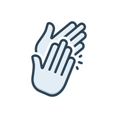 Obraz premium Color illustration icon for applause