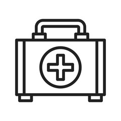 First Aid Kit icon vector image. Suitable for mobile apps, web apps and print media.