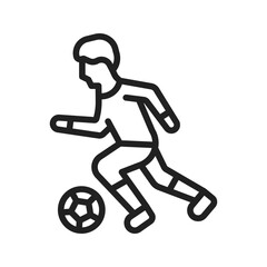 Soccer Player icon vector image. Suitable for mobile apps, web apps and print media.