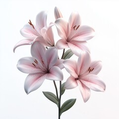 Fototapeta premium Lilies flower in transparent background