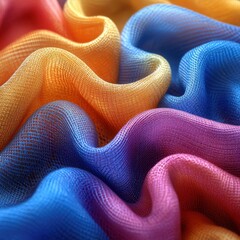 Colorful rainbow mesh fabric