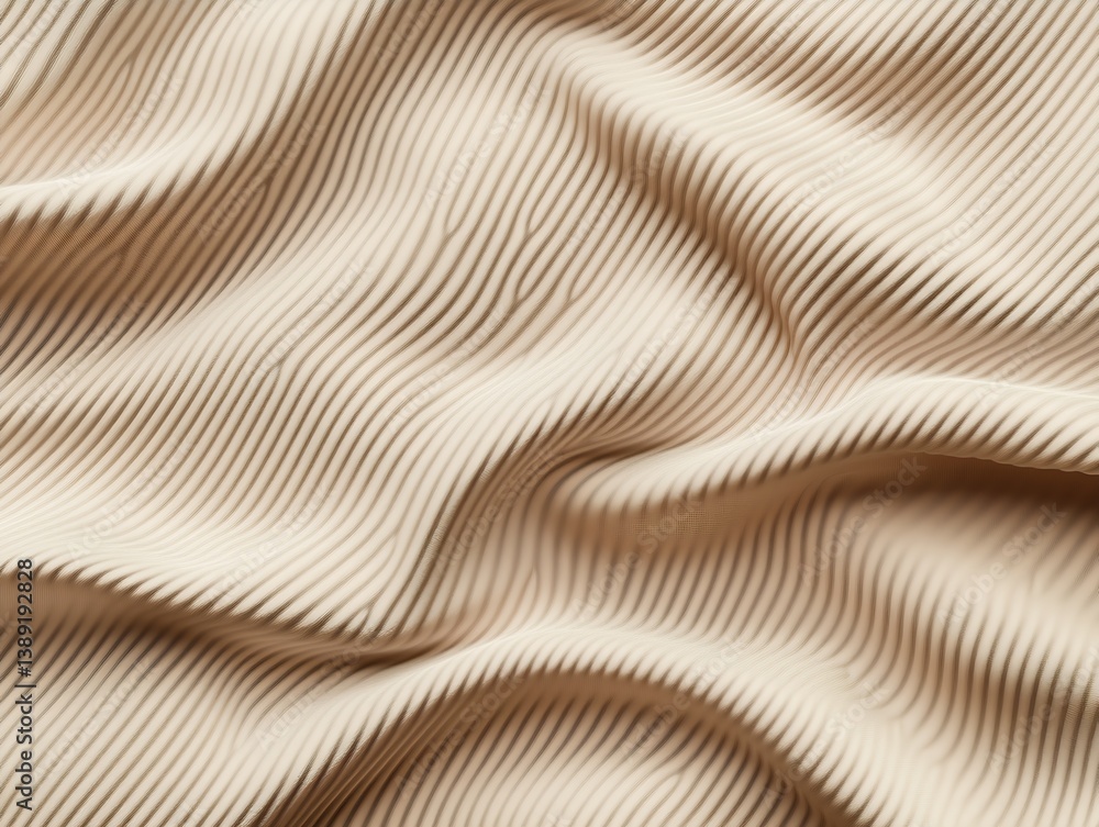 Leinwandbilder elegant texture of wrinkled beige fabric creating a soft and sophisticated background for textile de