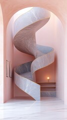 Elegant spiral staircase design