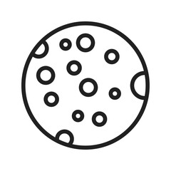 Moon icon vector image. Suitable for mobile apps, web apps and print media.