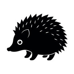 hedgehog on a green background