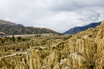 Stones and rocks in National Park in La Paz, Bolivia
