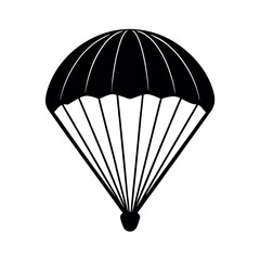 parachute on a black background