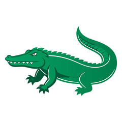 vector illustration of cartoon crocodile
