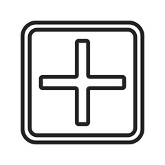 Plus icon vector image. Suitable for mobile apps, web apps and print media.