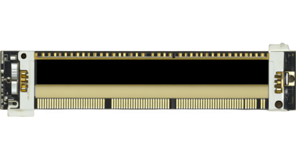 RAM Module Illustration With Gold Details On A Transparent Isolated Background