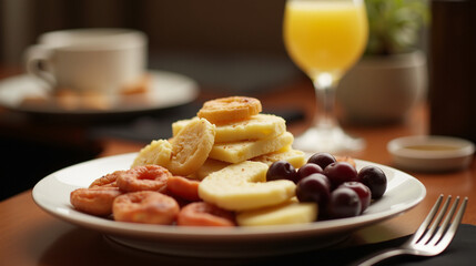 A delicious breakfast setup