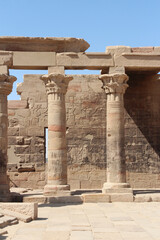 Western Colonnade in the forecourt of Temple of Isis at Philae, Aswan, Egypt © Crystaltmc