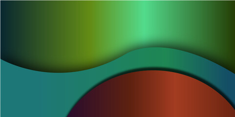 Abstract green wave design with dynamic lines and futuristic pattern background