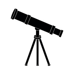 telescope on a white background