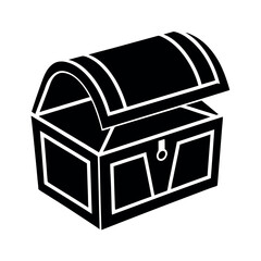 treasure chest isolated on white background