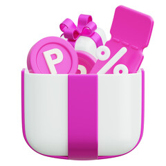 shopping event 3D icon graphic