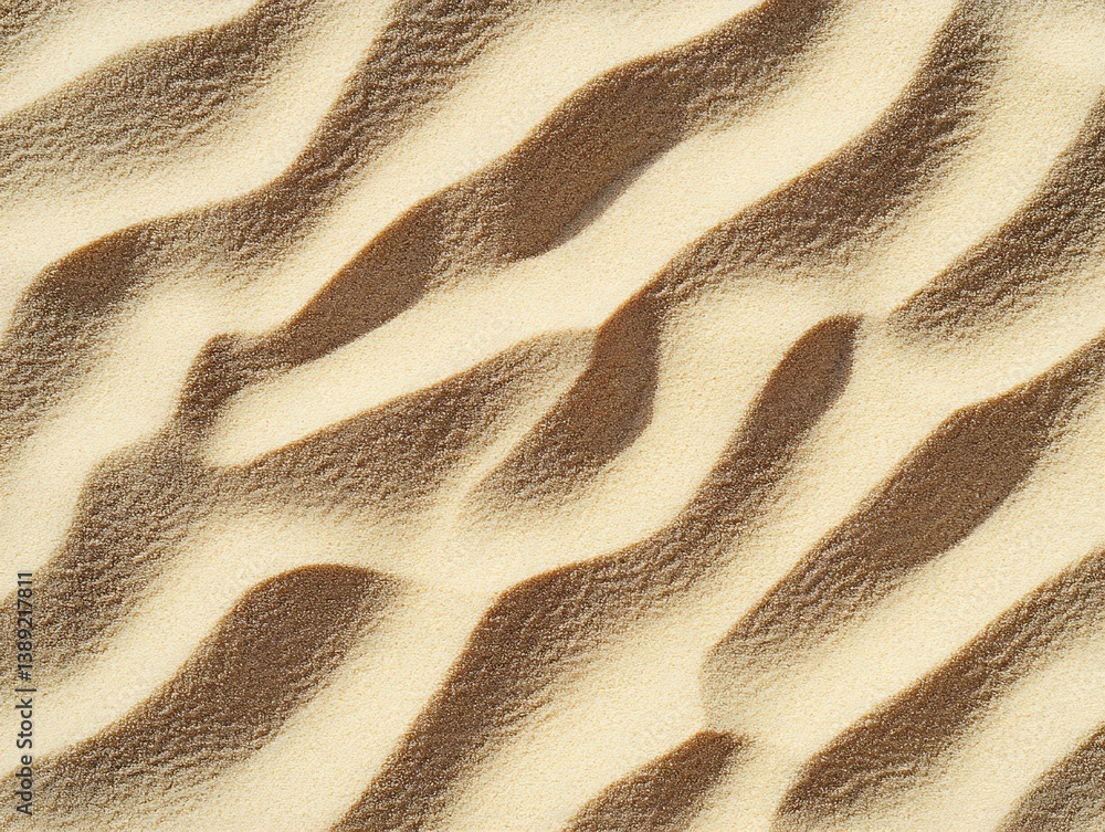 Aufkleber detailed view of grains in soft sand dunes capturing natural beauty and texture : generative ai