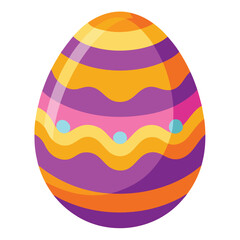 easter egg on white background