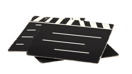 Movie Clapperboard Illustration Black And White Isolated Transparent Background