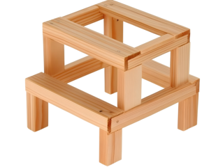 Realistic Wood Structure Illustration With Geometric Design And Brown Color