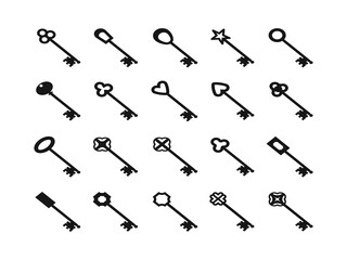 Collection of Vintage Keys Element Set