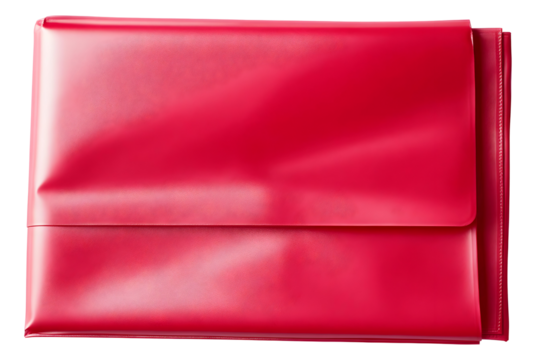 Red Folded Envelope Isolated On Transparent Background An Abstract Image