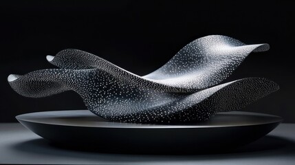 Fototapeta premium Abstract sculpted form, flowing curves