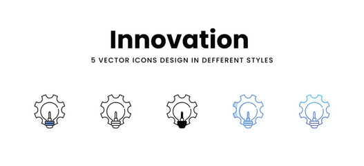 Innovation  vector icons set stock illustration