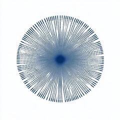 Creating Radial Point Pattern in Blue Ink on White Background Art