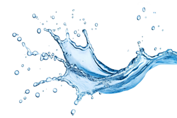 Realistic Illustration Of A Transparent Water Splash With Blue Tones