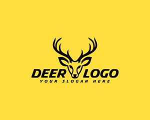 Obraz premium Abstract Deer Logo Design Perfect for Nature, Adventure, Outdoor Brand Identity