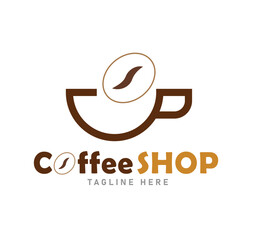 coffee shop logo icon vector template