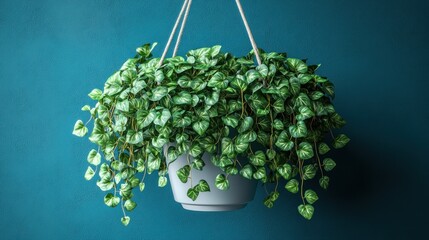 Hanging planter with lush greenery