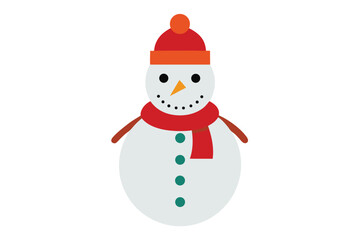 snowman on a white background