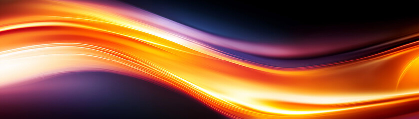 Obraz premium Abstract orange wave background light energy flow