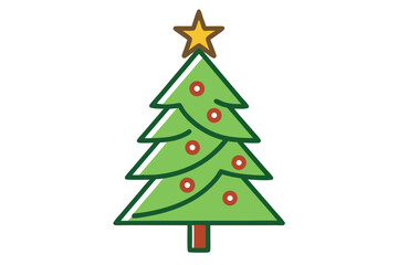 christmas tree isolated on white