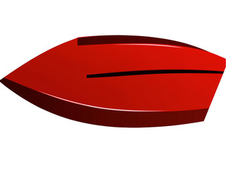 Red Abstract Shape On Transparent Background Geometric Design Illustration