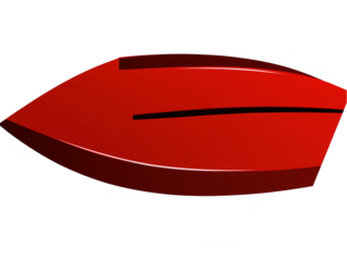 Red Abstract Shape On Transparent Background Geometric Design Illustration