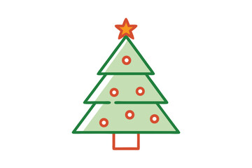 christmas tree vector illustration