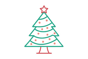 christmas tree vector illustration