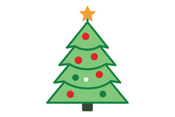 christmas tree vector illustration