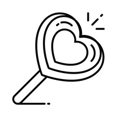 Lollipop vector outline icon. EPS 10 file