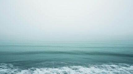 Fototapeta premium Foggy, misty day at the beach