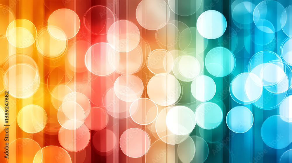 Poster vibrant abstract background featuring colorful blurred bokeh patterns, ideal for creative projects a