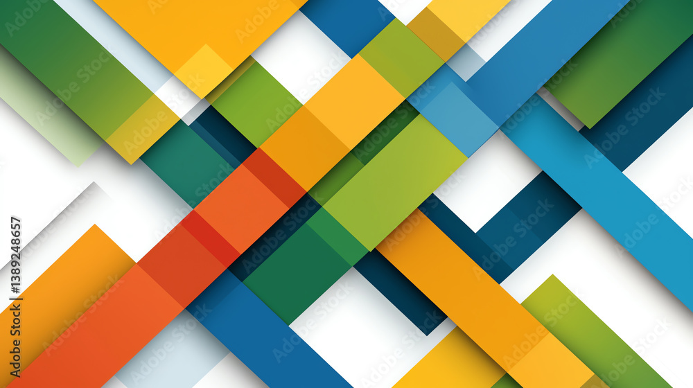 Leinwandbilder vibrant geometric abstract background featuring intersecting lines and bold colors for creative proj