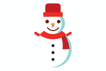 snowman with santa hat