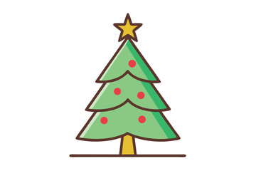 christmas tree vector illustration