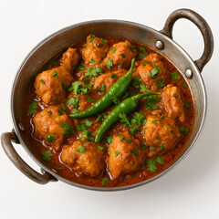 Fototapeta premium Delicious Chicken Curry with Green Chilies