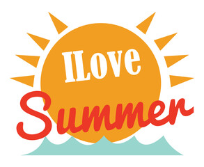 Set hand drawn lettering collection for summer season